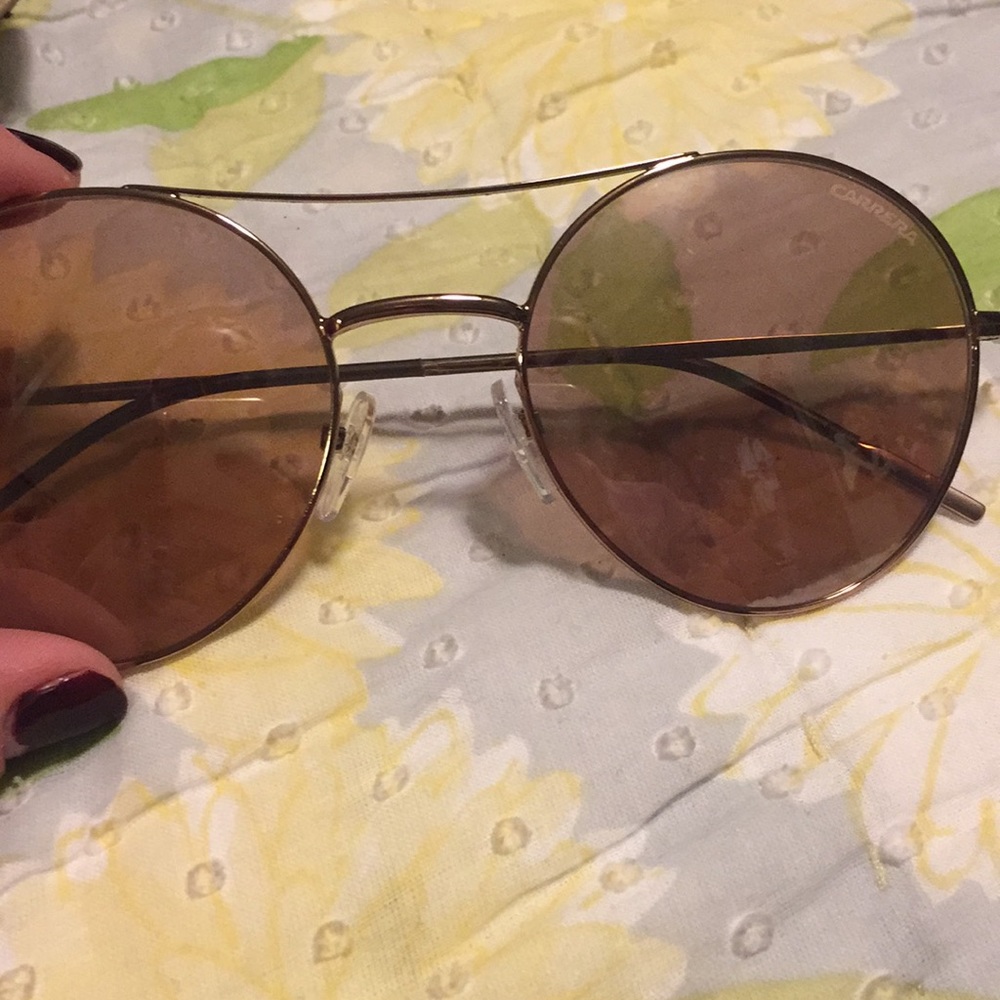Pink lens sunglasses